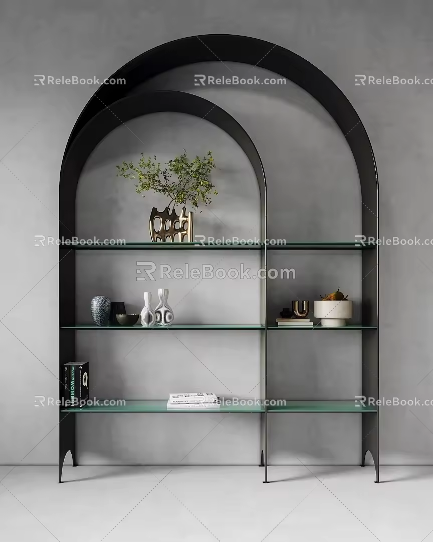 Modern Storage Rack Decorative Cabinet 3d model