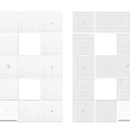 Modular White and Gray Ceiling Panels with Square Grid Pattern and Orderly Layout 3d model