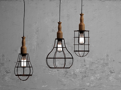 Industrial LOFT chandelier 3d model