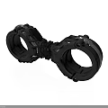 Durable Black Dual Ring Tactical Mount Holder For Optical Equipment Accessories 3d model