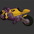 Yellow Modern Motorcycle With Sleek Design Black Seat And Metallic Accents