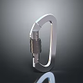High Quality Silver Metal Carabiner With Secure Locking Mechanism Design