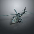Military Helicopter With Single Main Rotor Tail Rotor Green Fuselage And Weapon Systems
