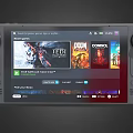 Modern Game Machine Steam Deck 3d model