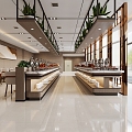 Modern Buffet Restaurant Buffet 3d model