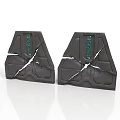 Two Black Cracked Energy Panels Featuring Green Text And Detailed Design