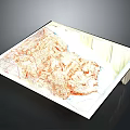 Detailed Unfolded Topographic Map Showing Mountain Terrain Geographic Features