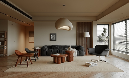 Quiet Living Room Ancient Home Living Room 3d model