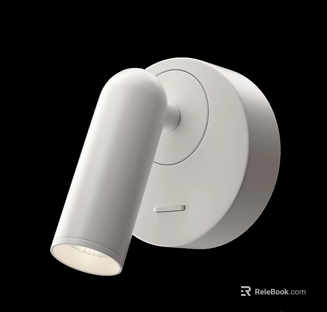 Modern White Wall Lamp With Sleek Design And Adjustable Light Head 3d model