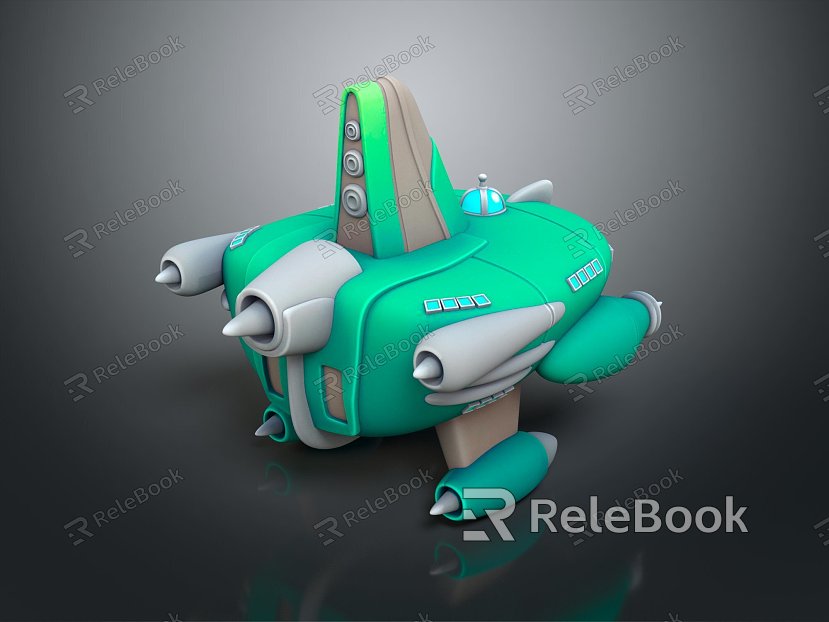 Modern Spaceship Cartoon Spaceship Animation Spaceship model