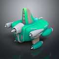 Modern Spaceship Cartoon Spaceship Animation Spaceship 3d model