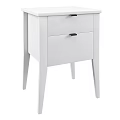 Modern White Bedside Table With Two Drawers And Minimalist Design 3d model