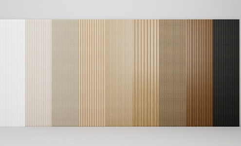 Modern Wall Panel Great Wall Panel Wood Finish 3d model