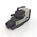 Vintage Video Camera As Classic Electronic Appliance With Large Lens And Handheld Design