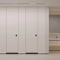 Modern Minimalist Public Toilet With Matte Partition Stalls And Tidy Integrated Hand Washing Counter Design