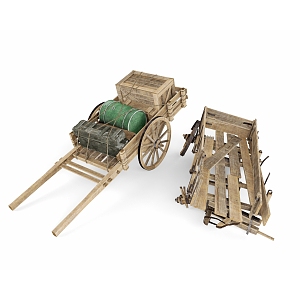 Carriage Trolley ammunition box 3d model