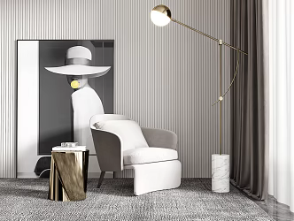 Modern single sofa 3d model