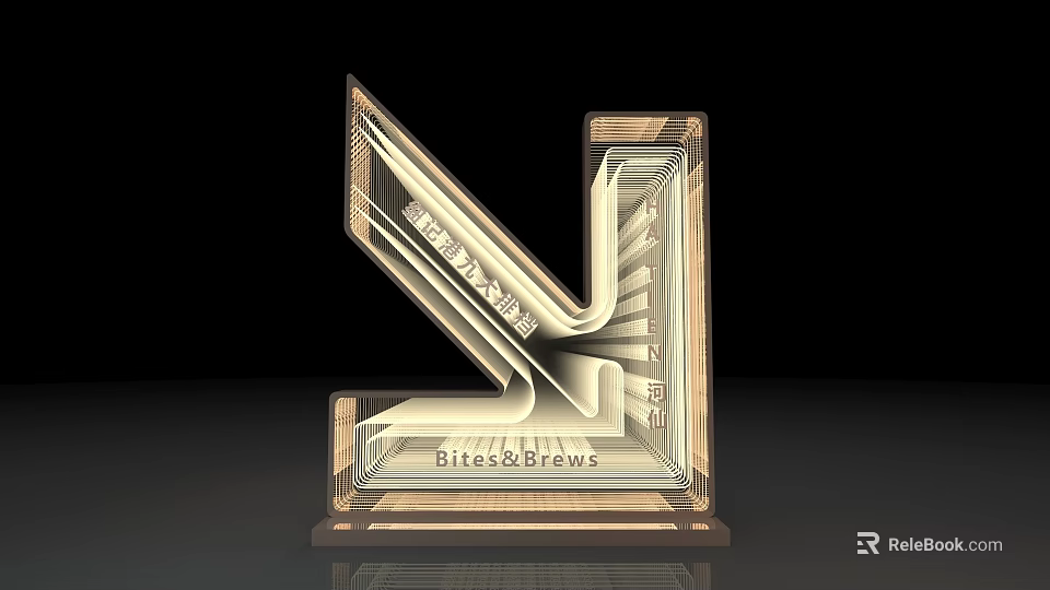 Transparent Commercial Display Equipment with Acrylic Structure for Bites and Brews Venues 3d model 