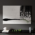 Minimalist Decorative Painting Simple Decorative Painting Abstract Decorative Painting Black and White Decorative Painting 3d model