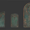 Vintage Green Copper Decorative Doors With Ornate Patterns In Different Sizes
