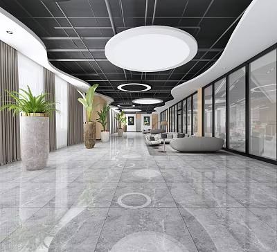 Modern Hall Company Rest Area Rest Hall 3d model