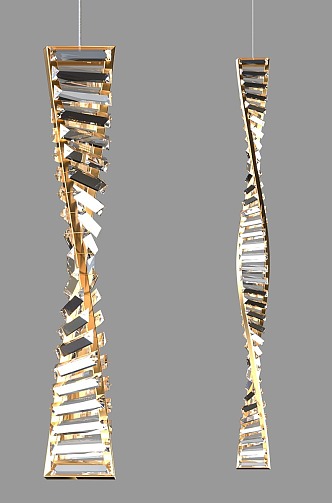 Metal chandelier 3d model