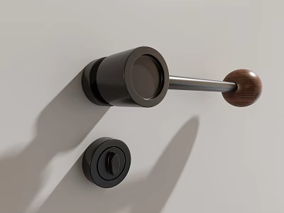 Antique Door Handle Door Handle Door Lock Walnut Door Handle 3d model