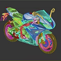 Modern White And Yellow Sport Motorcycle With Sleek Body Black Seat And Alloy Wheels