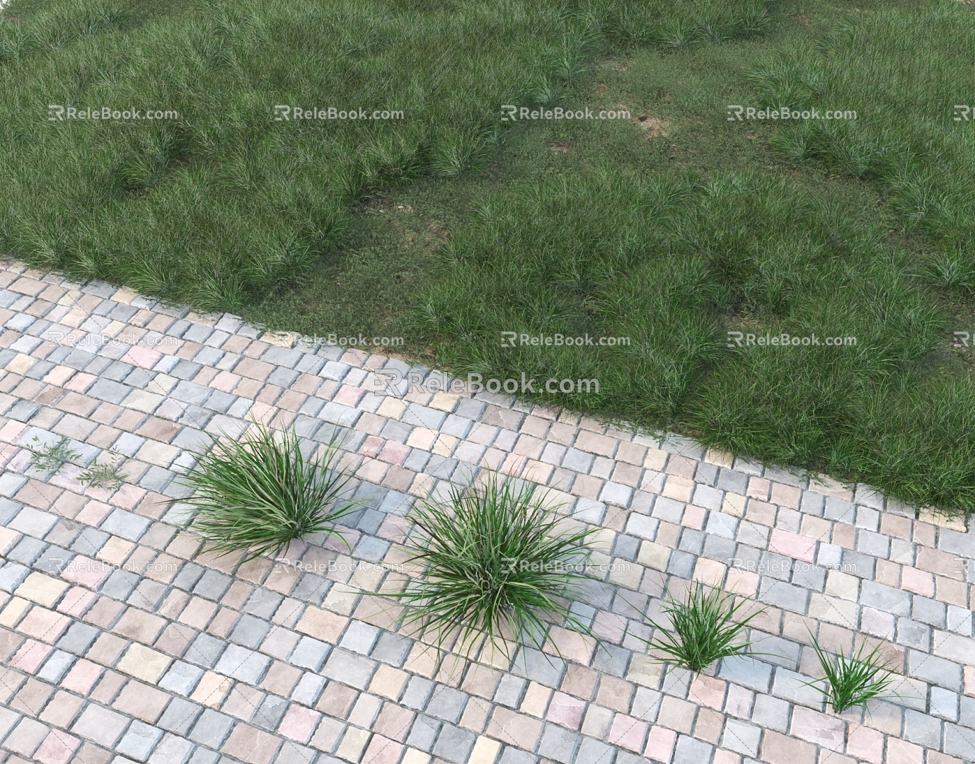 modern grassland 3d model