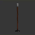 Classic Floor Standing Microphone With Red Stand And Silver Head