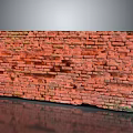 Vintage Distressed Red Brick Wall With Aged Texture And Weathered Surface
