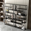 Modern Iron Shelf with Changhong Glass 3d model