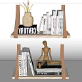 Modern Wall Shelf Bookshelf 3d model