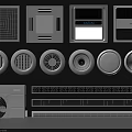 Various Modern Air Conditioner Air Vent Designs With Square And Round Shapes