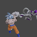 Game and Movie Characters in Intense Fighting Action with Super Saiyan and Alien Warriors