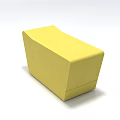 Yellow Upholstered Ottoman With Sleek Modern Design For Living Space