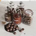 Ceramic Storage Jars with Airtight Lids for Coffee Beans Cocoa Powder Star Anise and Truffles