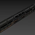 Gray Train With Yellow Stripes Number 03 Armco Logo And Side Windows