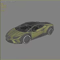 Olive Green Sports Car With Black Roof Black Wheels And Red Brake Calipers