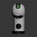 Modern White Electronic Coffee Maker With Green Indicator Light And Cup Tray