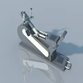 Hinged Door Metal Hinge Mechanism With Sturdy Adjustable Precision Components 3d model