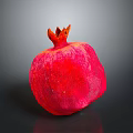 Fresh Ripe Red Pomegranate Fruit With Vibrant Color And Smooth Skin