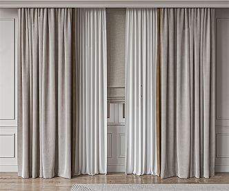 Modern Curtains 3d model