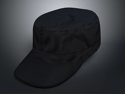 Black Brimmed Cap Daily Life Accessory Fabric Material Casual Wear Comfortable Fit 3d model