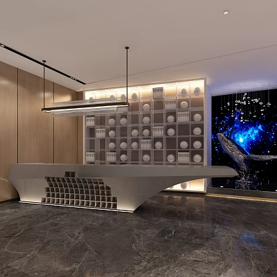 Company Lobby Technology Company Environmental Protection Company Whale 3d model