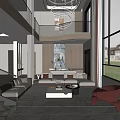 Modern Living And Dining Area Interior Design With Large Windows Natural Light Sofa And Rug