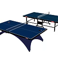 Blue Ping Pong Tables Sports Equipment With Table Tennis Net And Sturdy Indoor Frame