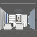 Modern spa beauty salon beauty room 3d model