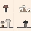Table lamp combination 3d model