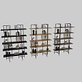 Modern Tiered Shelving Unit With Books Decorative Items Clocks Vases And Picture Frames